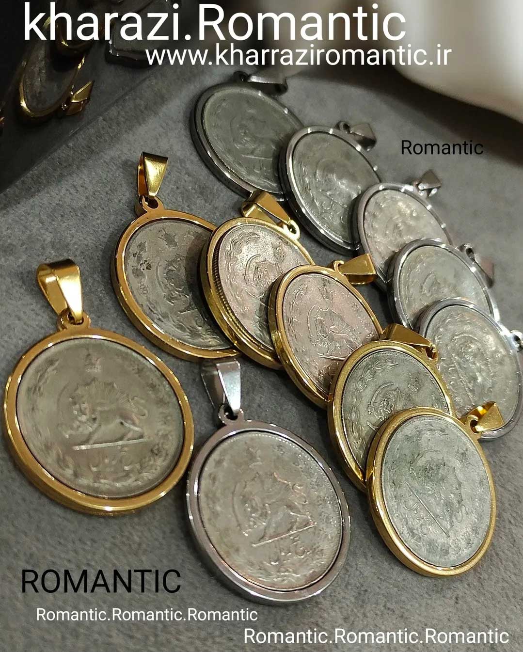 Screenshot_۲۰۲۵۱۲۲۰_۰۲۰۱۱۶_Instagram آویز سکه شیر و خورشید با قاب استیل - Image 1