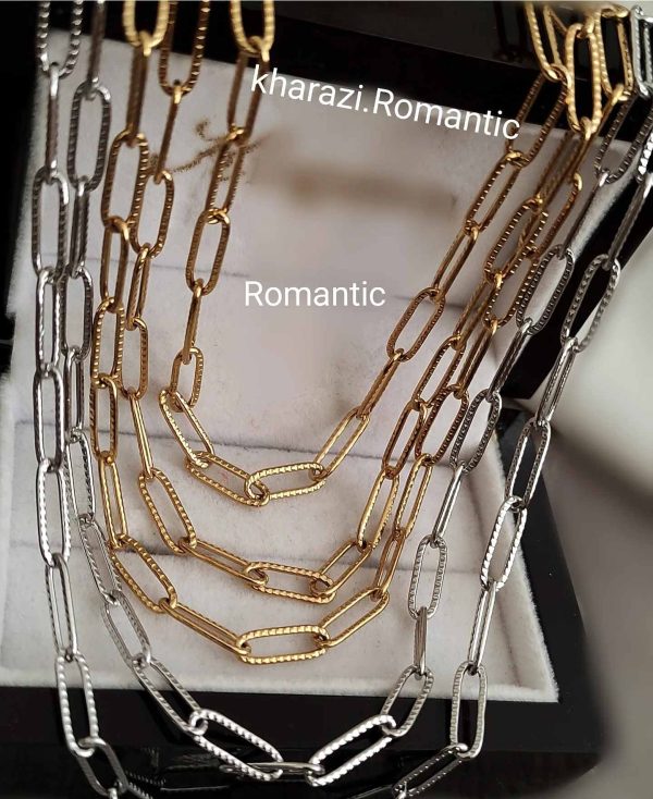 زنجیر استیل بیضی تراش دار - Image 1