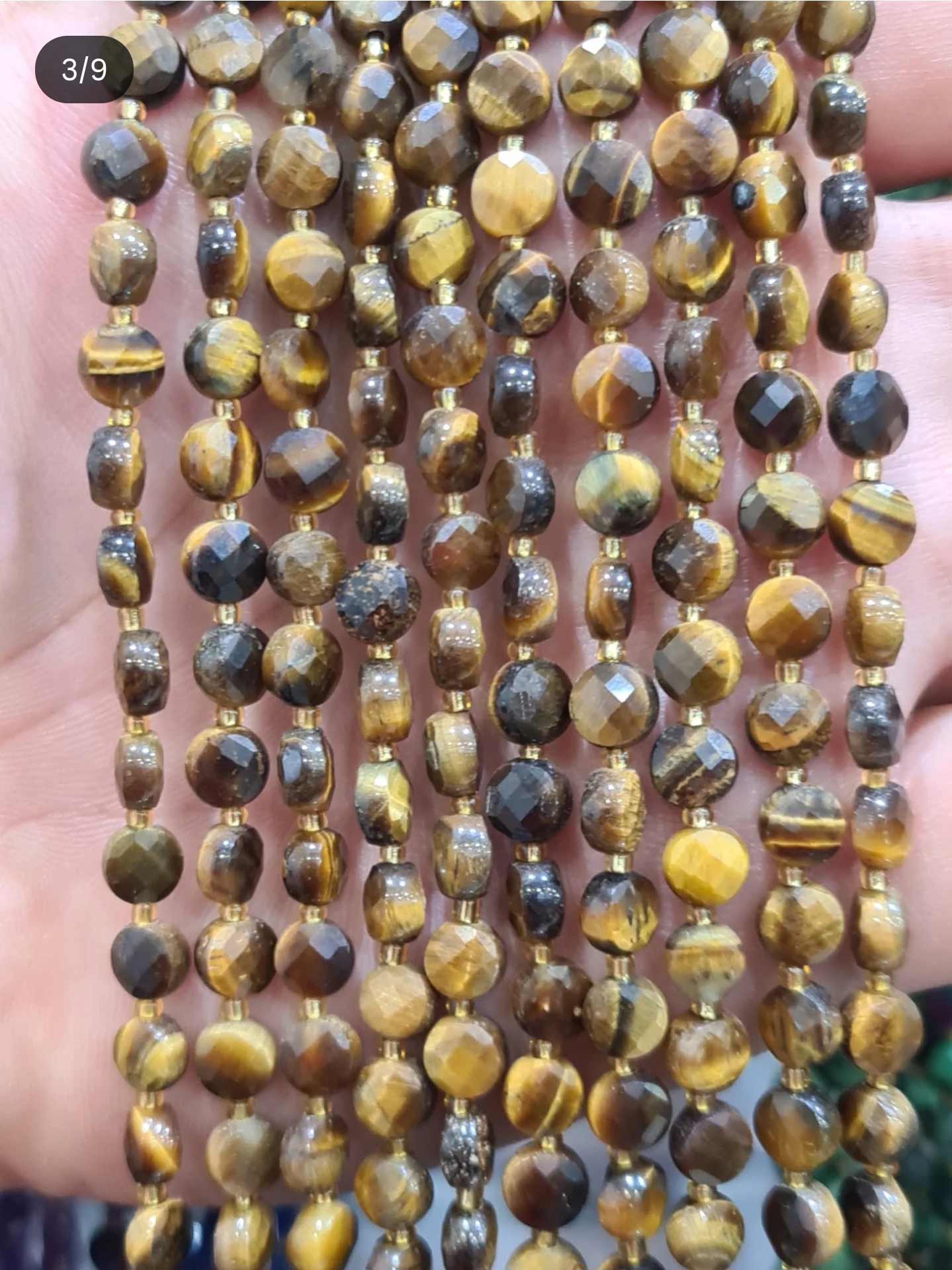 Screenshot_۲۰۲۵۱۰۱۶_۱۸۵۷۲۱_Instagram ریسه سنگ چشم ببر سکه ای تراش دار - Image 1