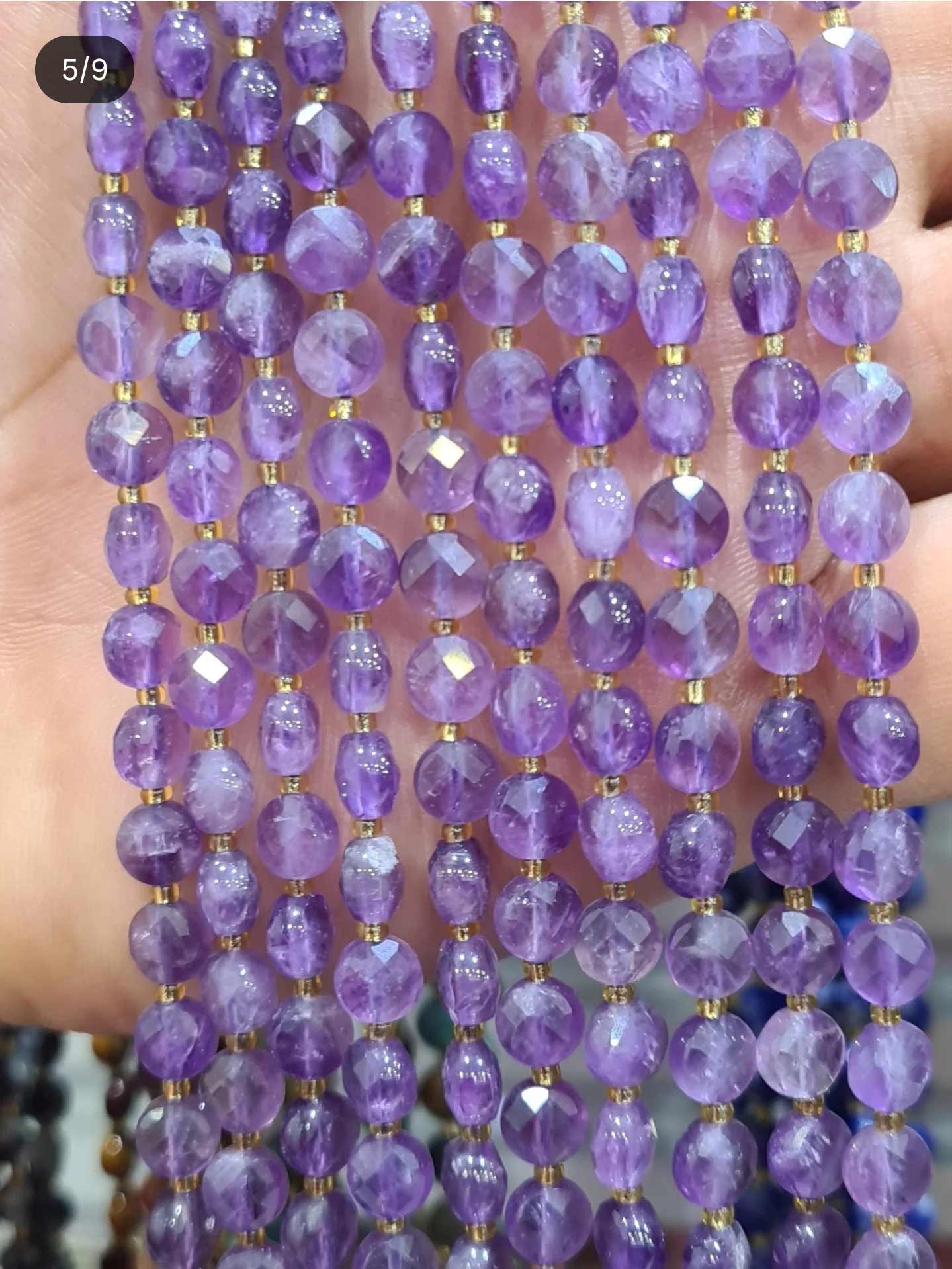 Screenshot_۲۰۲۵۱۰۱۶_۱۸۵۸۰۲_Instagram ریسه سنگ آمیتیس سکه ای تراش دار - Image 1