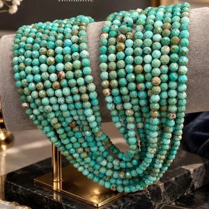 ریسه سنگ فیروزه تراش دار