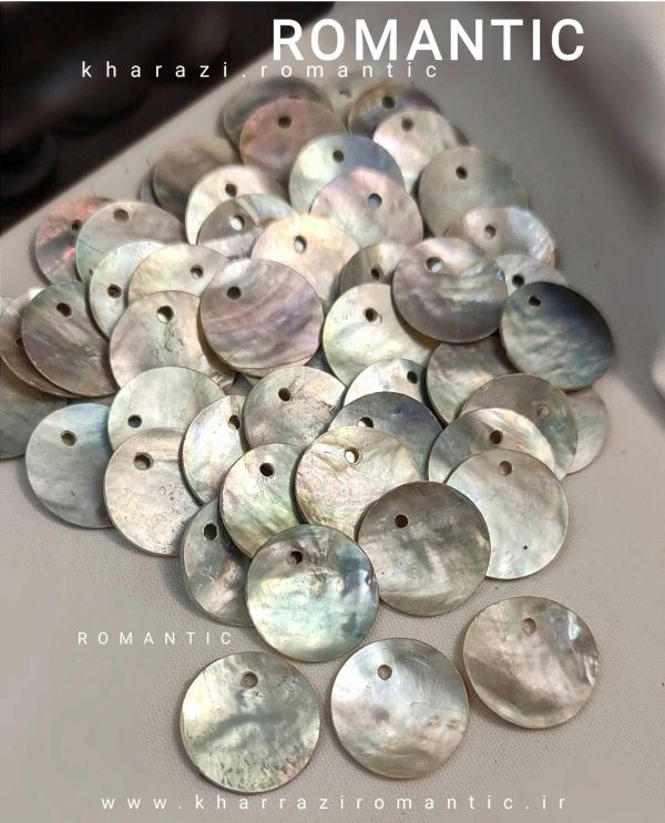 آویز صدف مدل سکه ای - Image 1