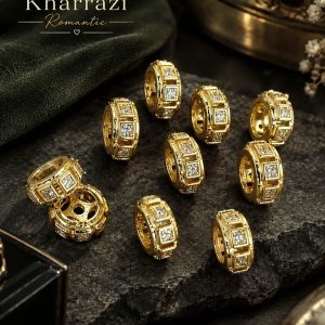 رینگ و بین کاری استیل نگین دار