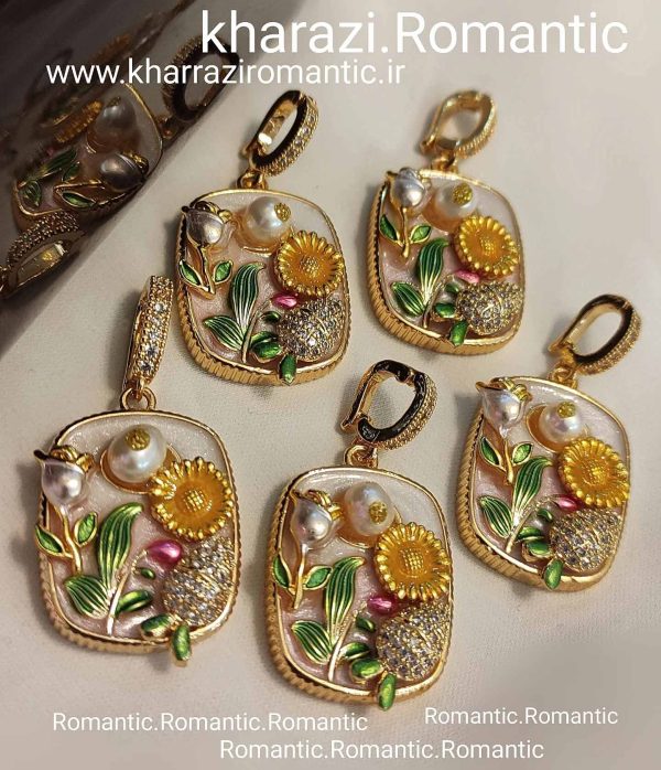 آویز استیل گل برجسته - Image 1