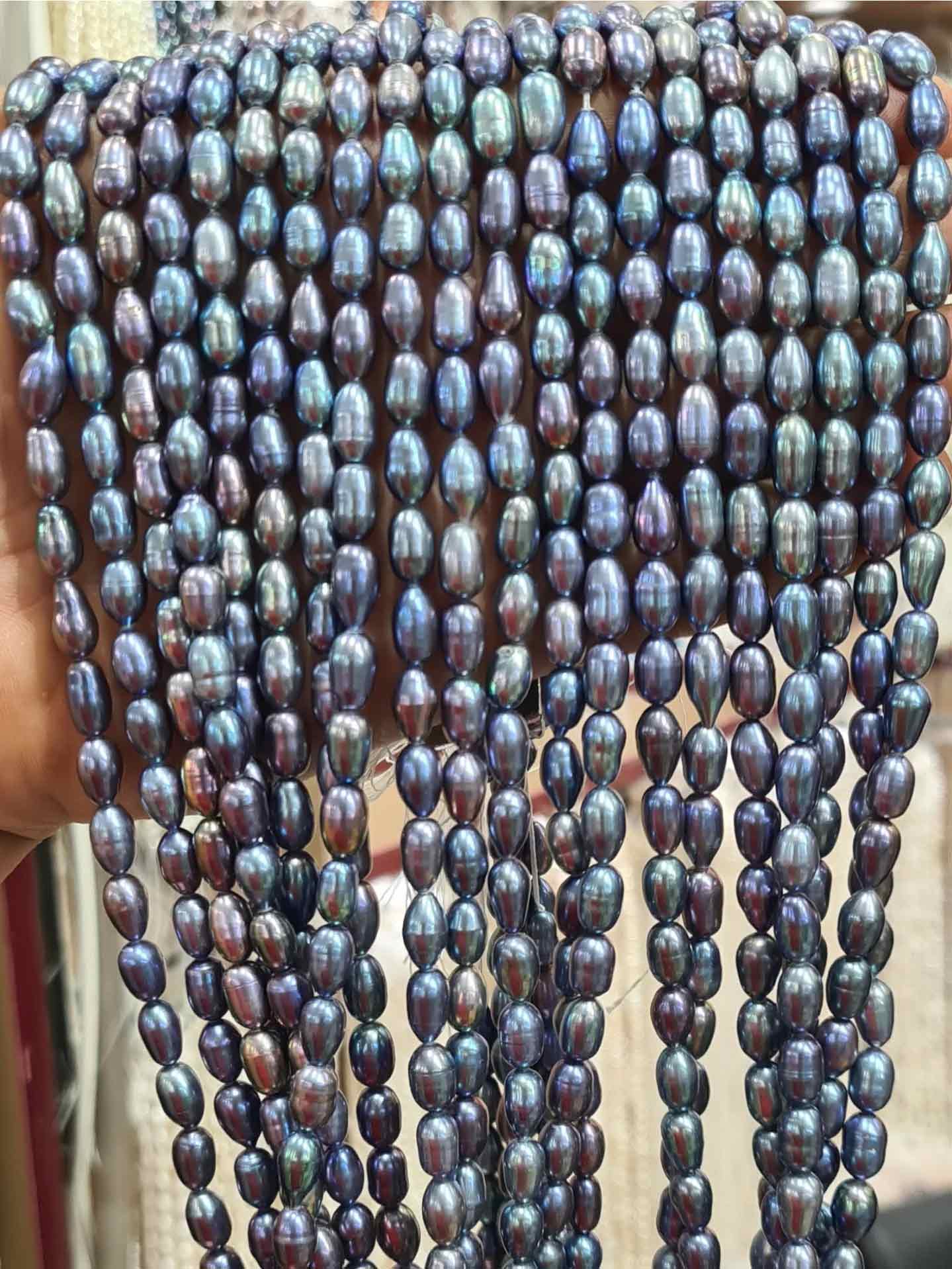 Screenshot_۲۰۲۵۰۹۱۴_۲۰۵۵۴۸_Instagram ریسه مروارید پرورشی گندمی هفت رنگ سورمه ای - Image 1