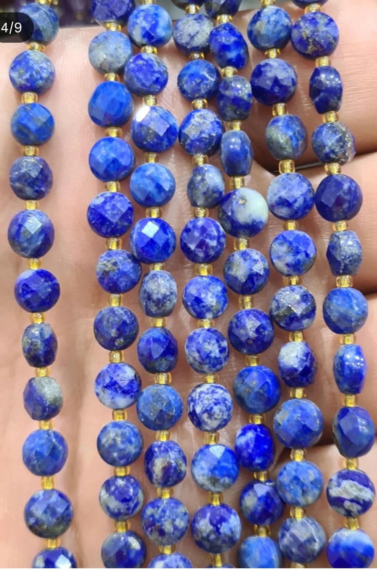 Screenshot_۲۰۲۵۱۰۱۶_۱۸۵۷۳۲_Instagram ریسه سنگ لاجورد سکه ای تراش دار - Image 1