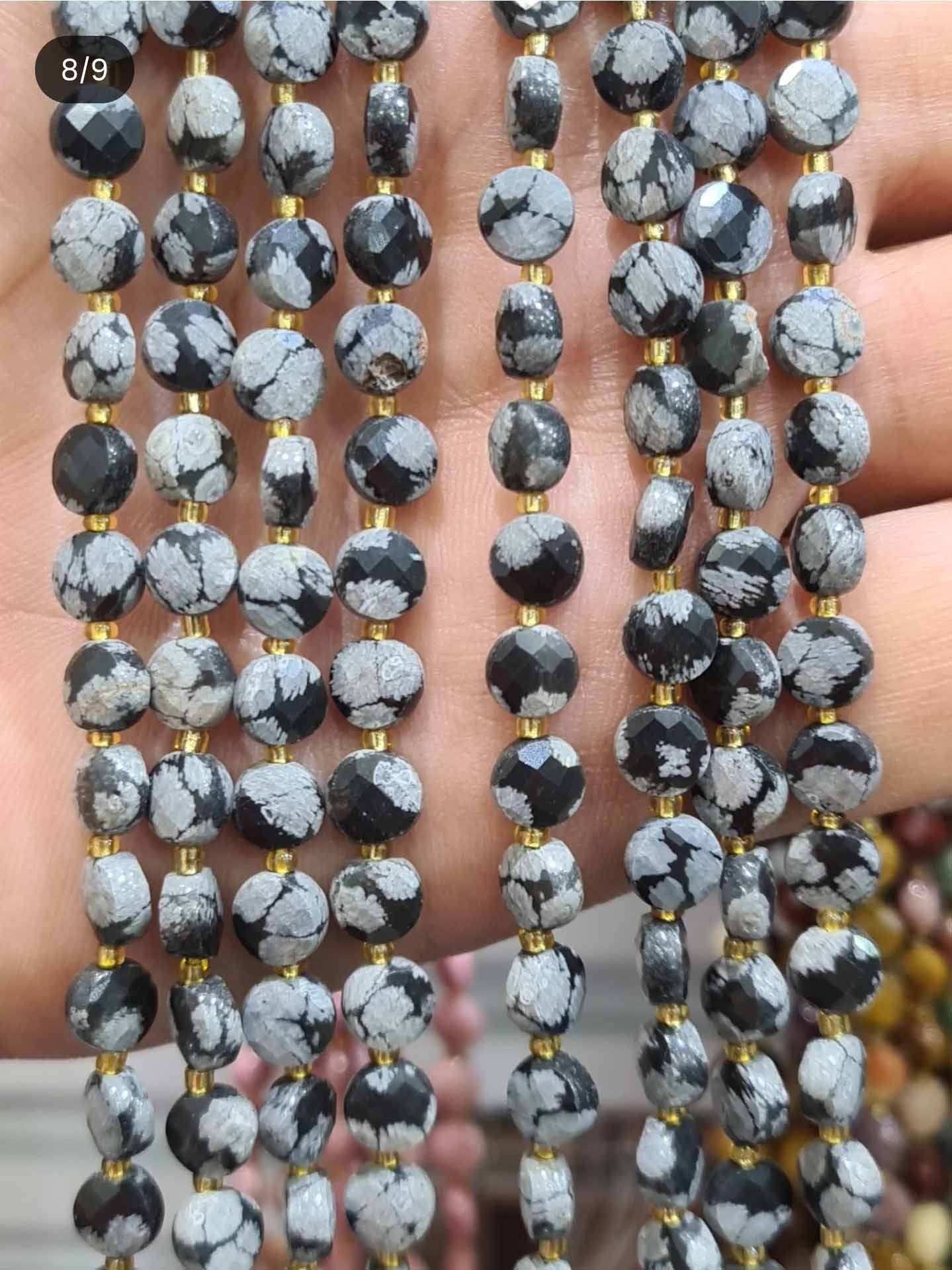 Screenshot_۲۰۲۵۱۰۱۶_۱۸۵۸۲۸_Instagram ریسه سنگ آبسیدین سکه ای تراش دار - Image 1