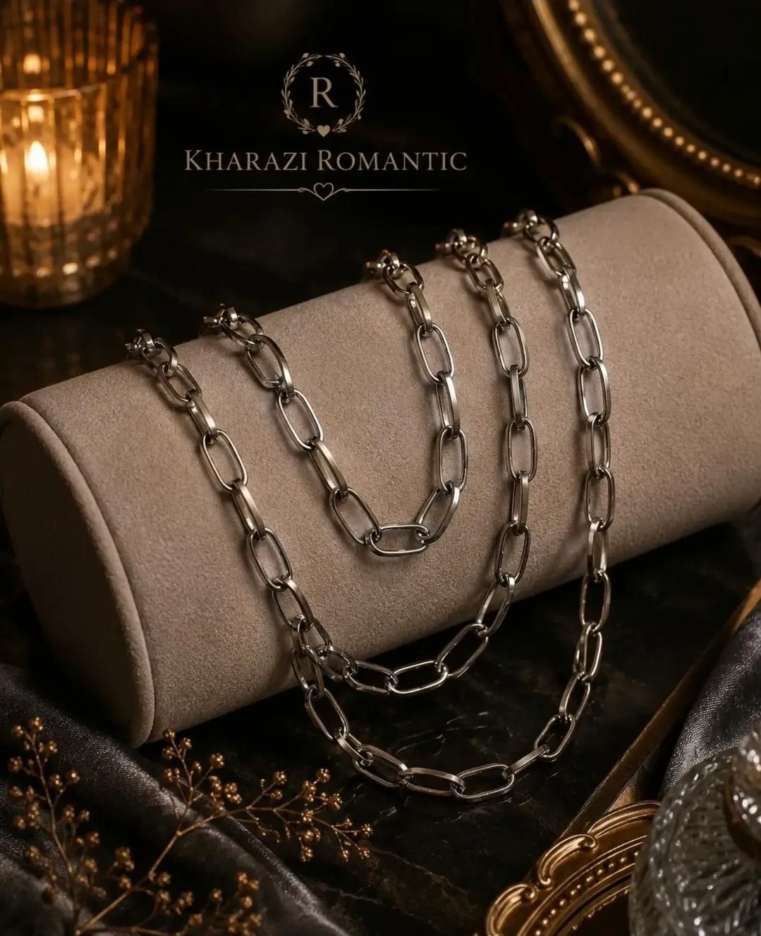 Screenshot_۲۰۲۶۰۸۰۱_۰۲۳۰۴۰_Instagram زنجیر استیل بیضی نقره ای