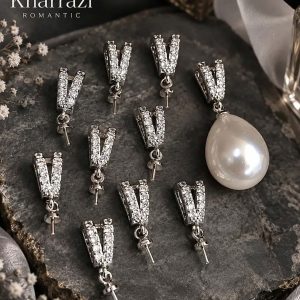 پین استیل نگین دار چاک دار